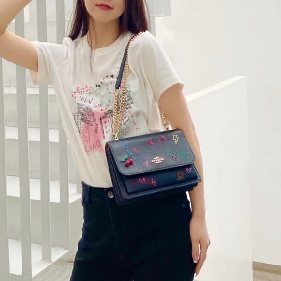 New Coach Limited Edition Leather Crossbody With Diary Embroidery - Picture 9 of 16
